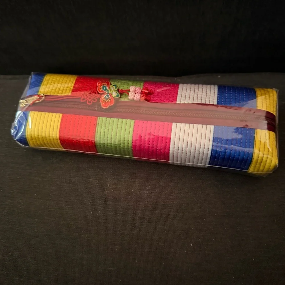 Colorful Striped Pencil Case